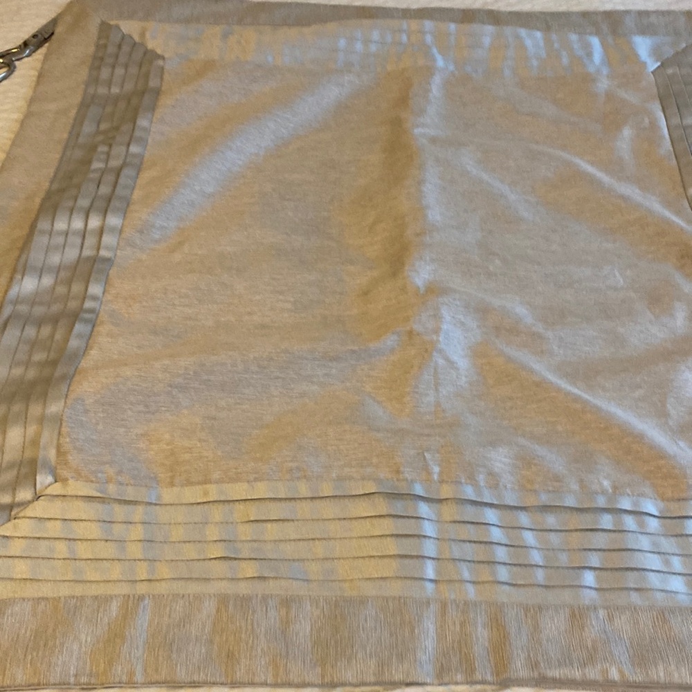 Royal Heritage Home pair of gray satin pillow Shams 29” x 29”